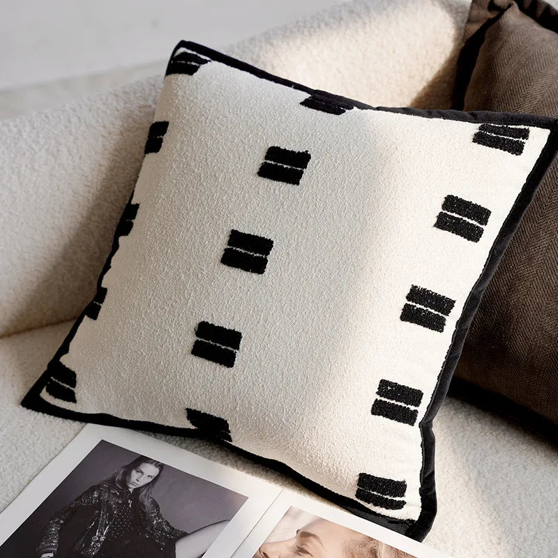Luxe Geweven Decoratieve Kussen met Paardenprint voor Bank en Woonkamer