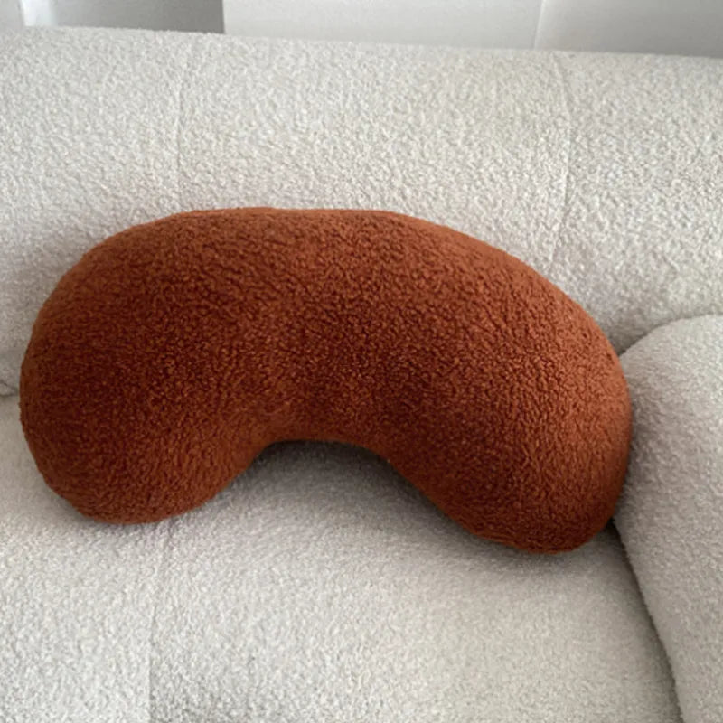Nordic Bouclé Abstract Kussen – Minimalistische Pluche Kussen | Avosian