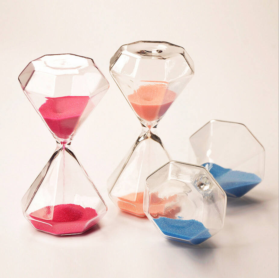 5–60 Minuten diamanten zandloper, zandloper, zandloper, kinder cadeau, zandloper, huisdecoratie, beschikbaar in meerdere kleur opties