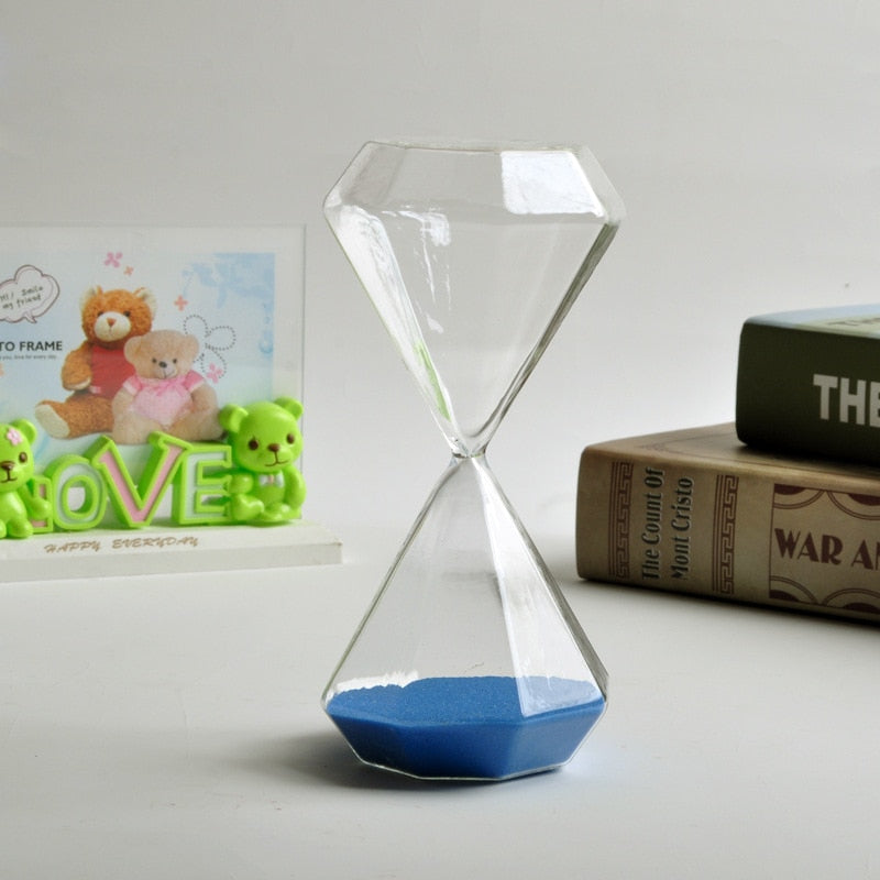5–60 Minuten diamant zandloper, zandloper, zandloper, kinder cadeau, zandloper, huisdecoratie, beschikbaar in meerdere kleur opties