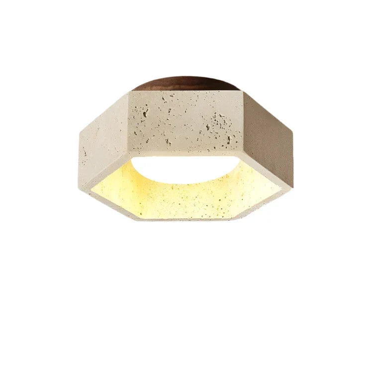 Wabi Sabi Travertin LED Plafondlamp
