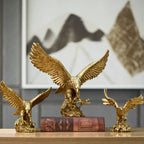 Hars Gouden Arend Standbeeld Kunst Dier Model Collectie Ornament Huis Kantoor Bureau Feng Shui Decor Figuren eenvoudig