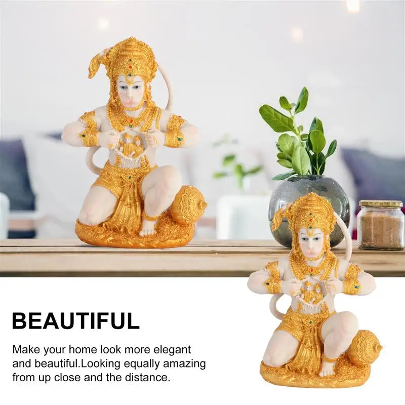1 stuk Hanuman Boeddha Aap God Beeld Zuidoost-Aziatische Stijl Thuis Scultuur Heer Hanuman Standbeeld Boeddha Figur Ornament