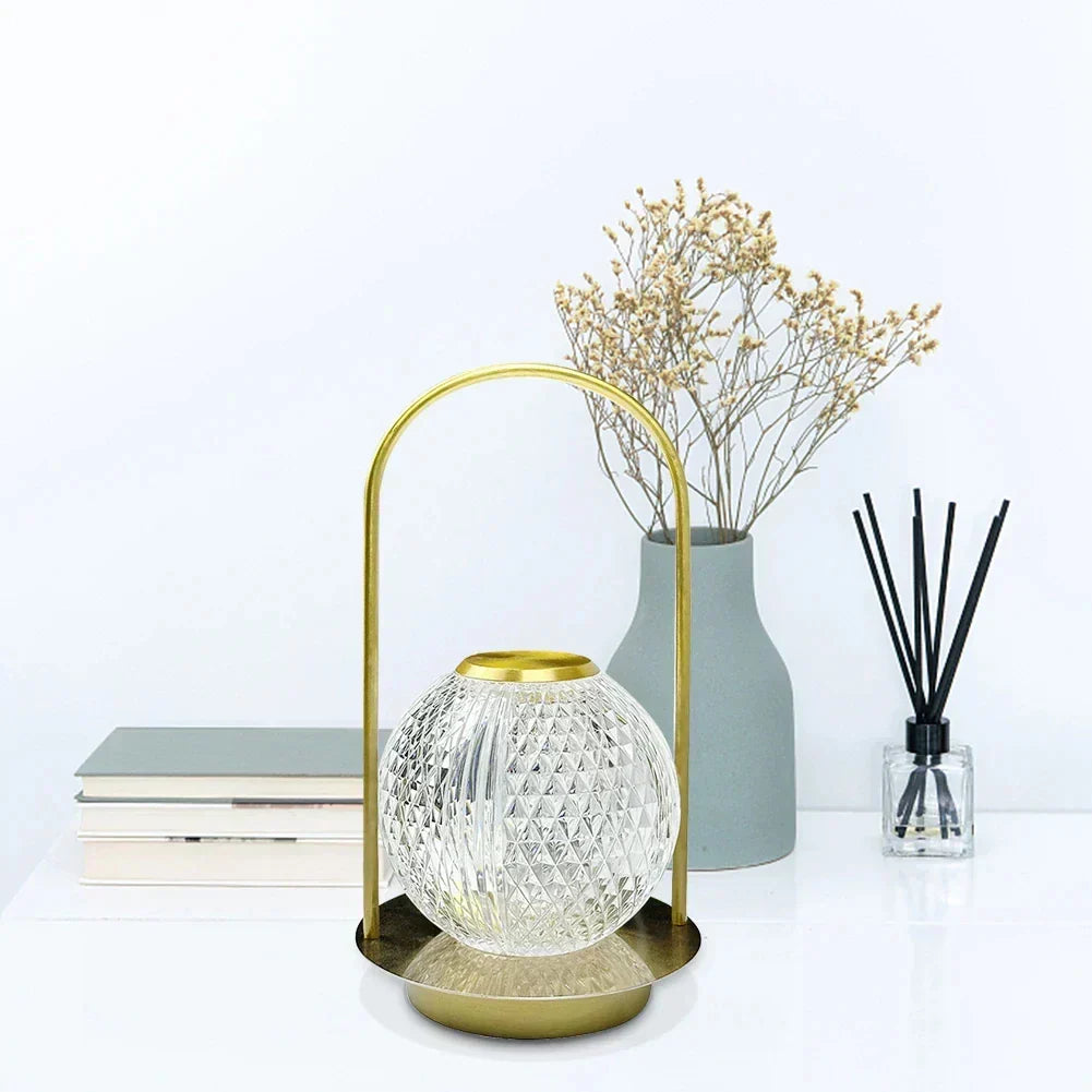 Designer tafellamp met kristaleffect
