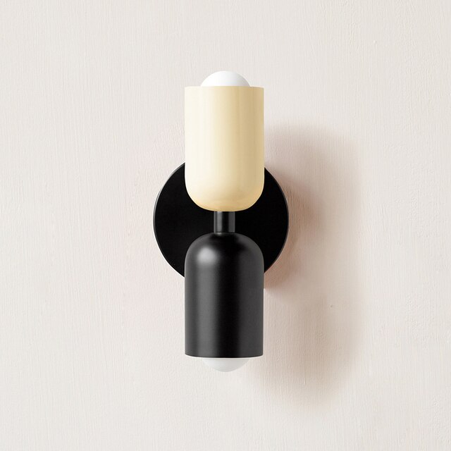 Creme Doppelkopf-LED-Wandlampen
