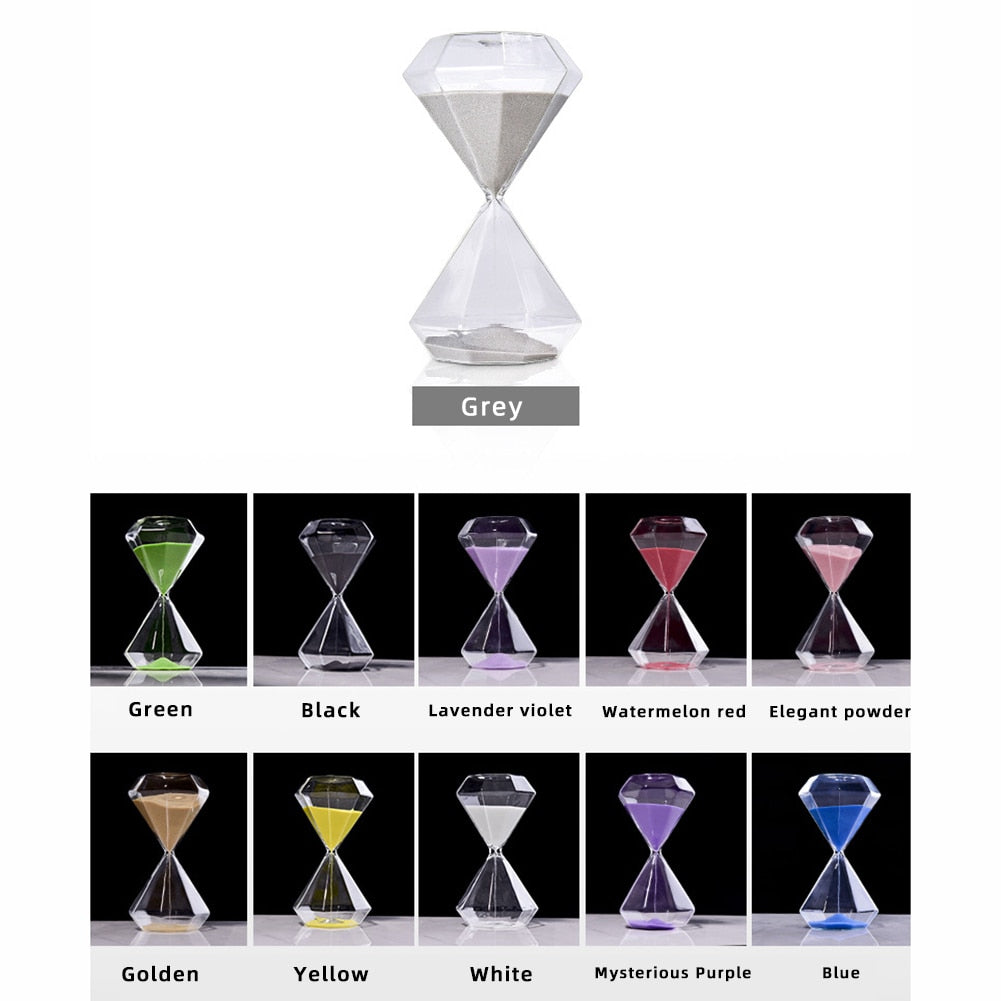 5–60 Minuten diamanten zandloper, zandloper, zandloper, kinder cadeau, zandloper, huisdecoratie, beschikbaar in meerdere kleur opties