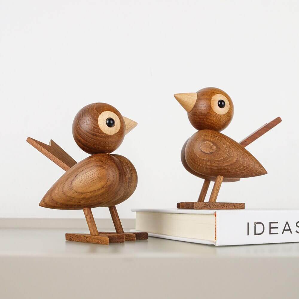 Een klein vogeltje vertelde me, Nordic houten ornament