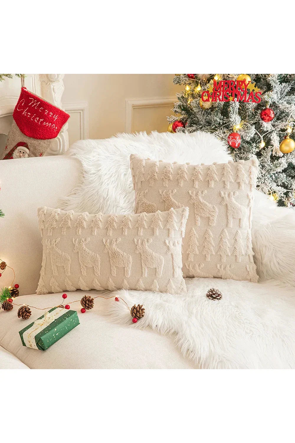 Pluche decoratieve kussenhoes | Avosian
