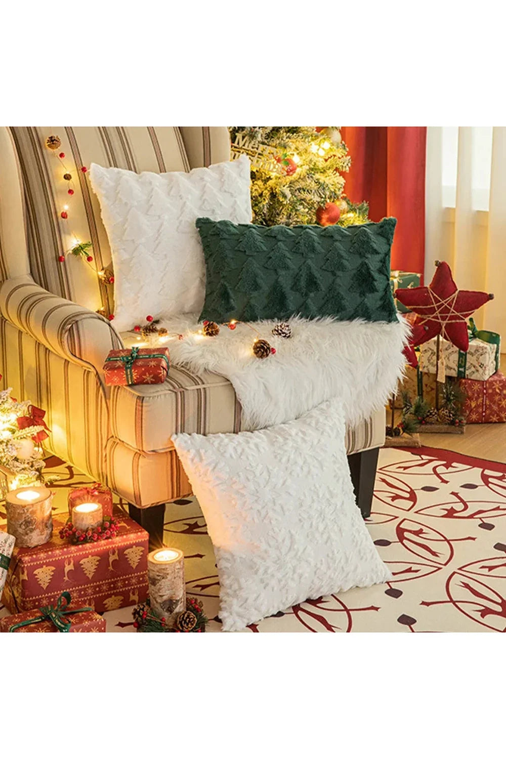 Pluche decoratieve kussenhoes | Avosian
