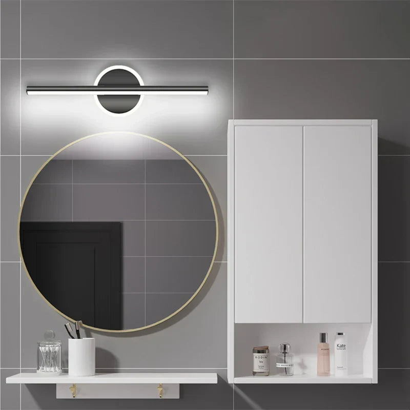 Avosian | LED Wandlamp LineaLux | Zwart & Goud | 40/60/80 cm | Warm, Koud & Driekleurig Licht | Moderne Spiegel & Wandverlichting