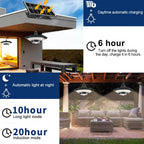 228 LED Solar Plafondlamp | 360° Lichthoek | Met Afstandsbediening & Bewegingssensor | 4400mAh Batterij