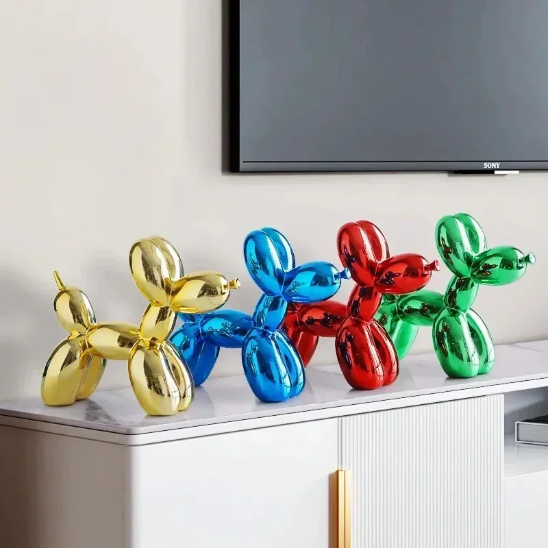 Nordic Balloon Dog Sculptuur Hars Dier Ornament Kunst Sculpturen en Figuren Ambacht Thuis Decoratie Kamer Bureau Accessoires