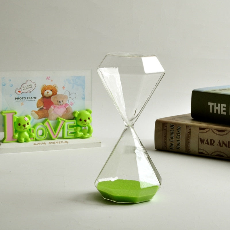 5–60 Minuten diamanten zandloper, zandloper, zandloper, kinder cadeau, zandloper, huisdecoratie, beschikbaar in meerdere kleur opties