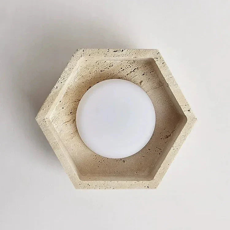 Wabi Sabi Travertin LED Plafondlamp