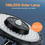 228 LED Solar Plafondlamp | 360° Lichthoek | Met Afstandsbediening & Bewegingssensor | 4400mAh Batterij