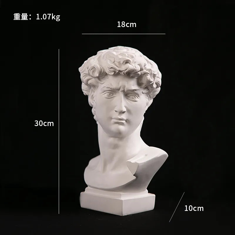 Europese Huishouddecoratie David Hoofd Hars Beelden Beelden Huishouddecoratie Moderne Abstracte Kunst Buste Sculptuur Kunst Schets Oefening