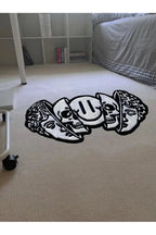 Skull Zwarte Tapijt