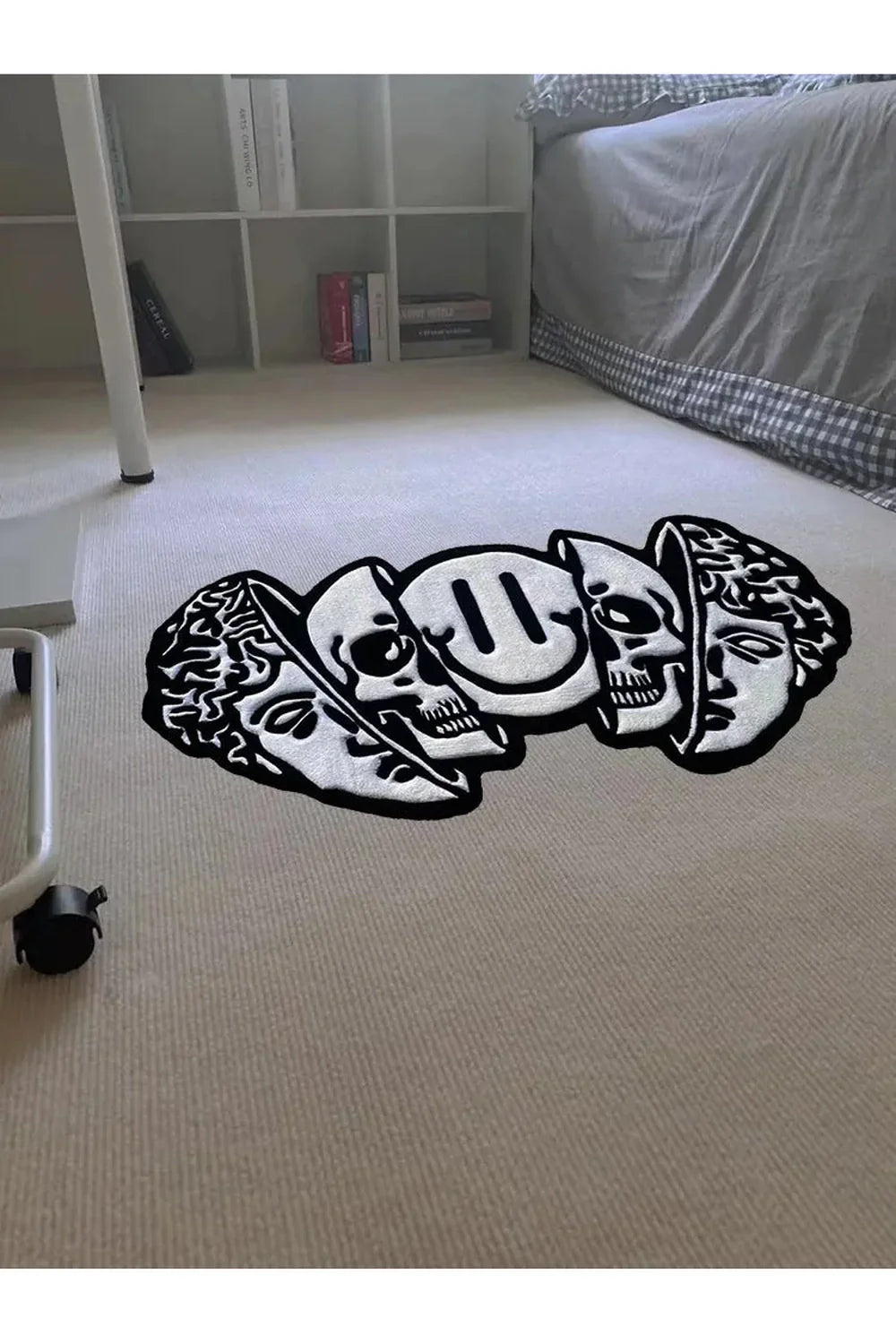 Skull Zwarte Tapijt