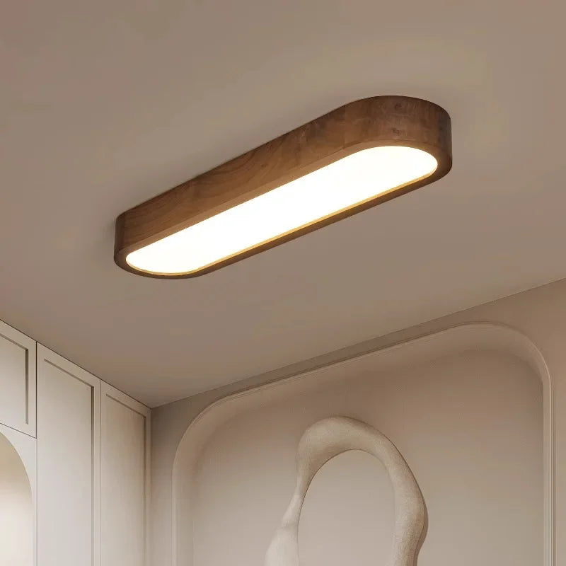 Energiesaving wood LED ceiling lamp