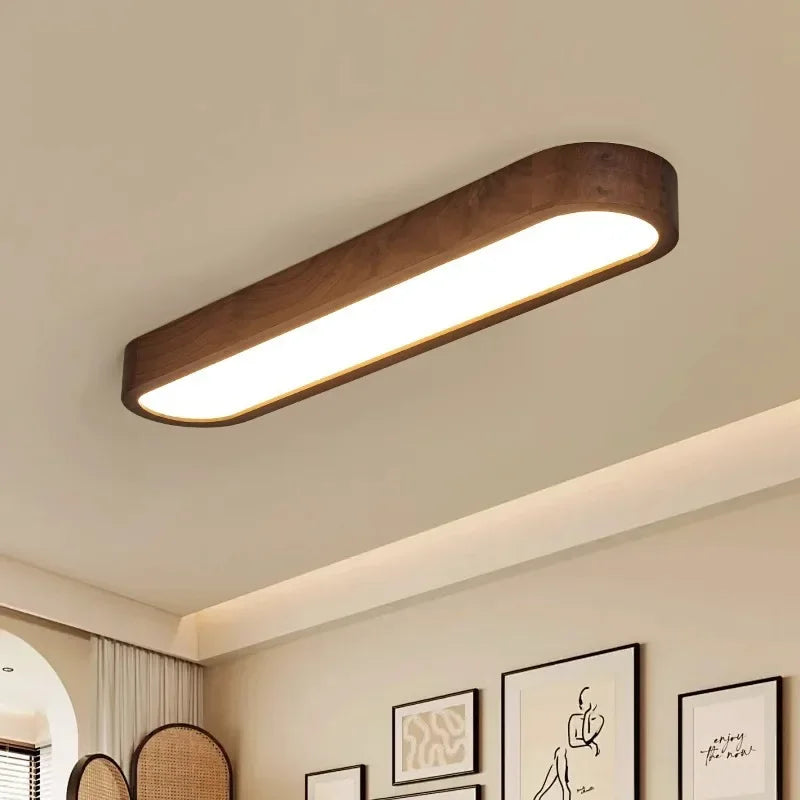 Energiesaving wood LED ceiling lamp