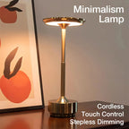 Draadloze oplaadbare moderne Aura-tafellamp met touchbediening | Draadloos LED-licht voor moderne bijzettafels en bureaus | Minimalistische tafellamp