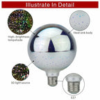 3D LED lamp | Vintage vuurwerk effect lamp met E27 fitting | 6W 85–265V | Decoratie, feest & kerstverlichting | Auravia