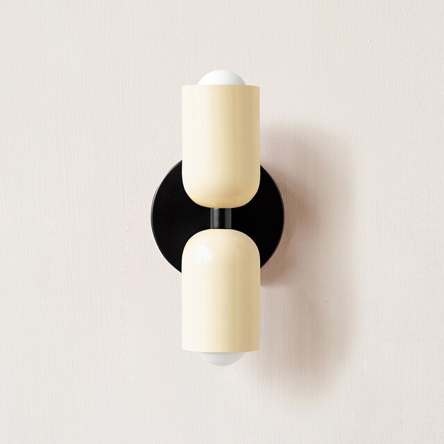 Creme Doppelkopf-LED-Wandlampen