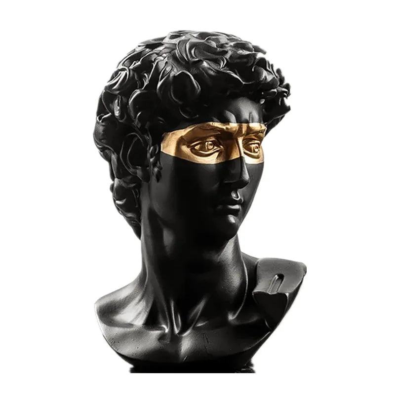 Standbeelden voor decoratie, 15 cm, David, salontafel, huisdecoratie, ornamenten, buste van een kamer gemaakt van gips, witte hars, decoratieve kunst sculptuur