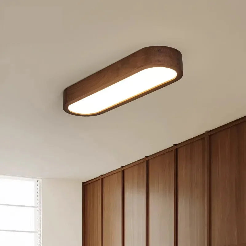 Energiesaving wood LED ceiling lamp