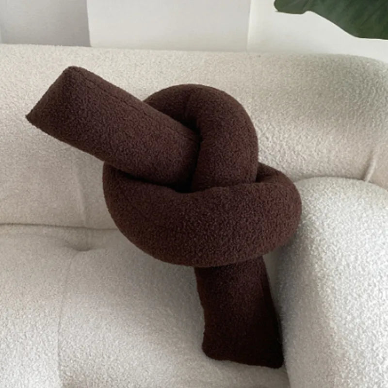 Nordic Bouclé Abstract Kussen – Minimalistische Pluche Kussen | Avosian