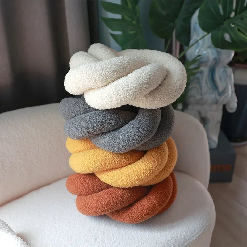 Nordic Cotton Boucle Knoop Kussen | Avosian