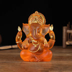 Zeldzaam gekleurde semi-transparante Ganesh beelden voor geluk in uw huis