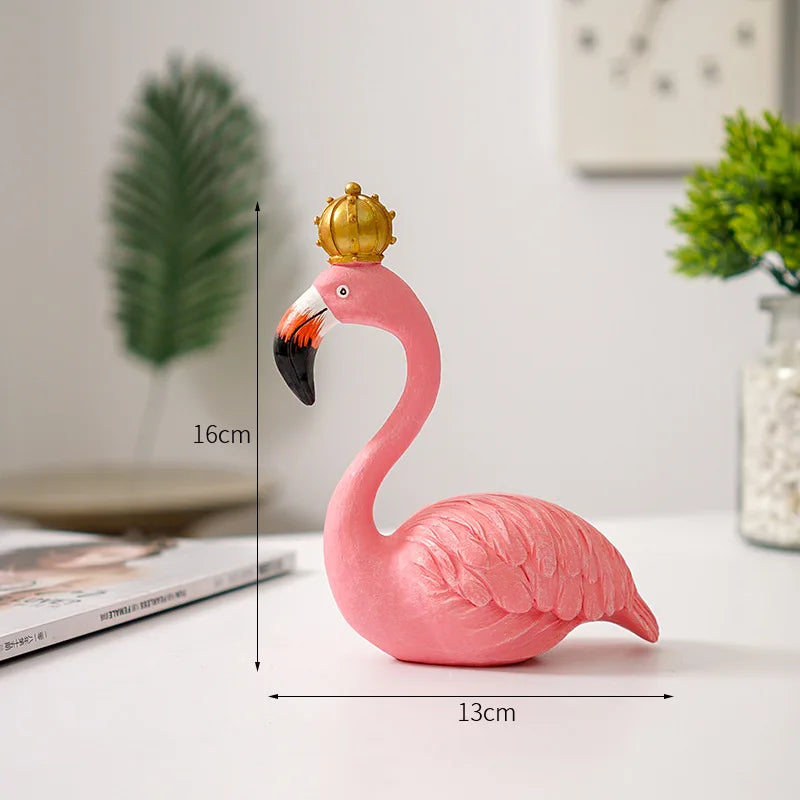 Nordic Flamingo Beeld Figuren Standbeeld Sculptuur Woonkamer Kantoor Bruiloft Feest Ornamenten Huisdecoratie Decoratie Accessoires