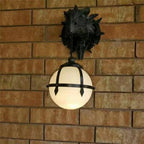 LED-lantaarn met drakenkop van hars voor unieke Halloween-decoratie