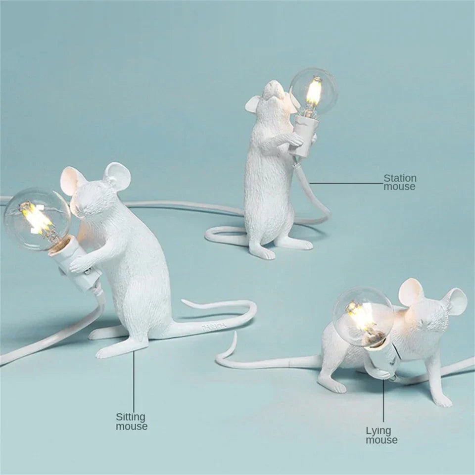 Moderne LED Tier Tafellampen: Harz Rat, Kat en Eekhoorn Nachtlampen
