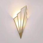 Fan-vormige Art Deco wandlamp