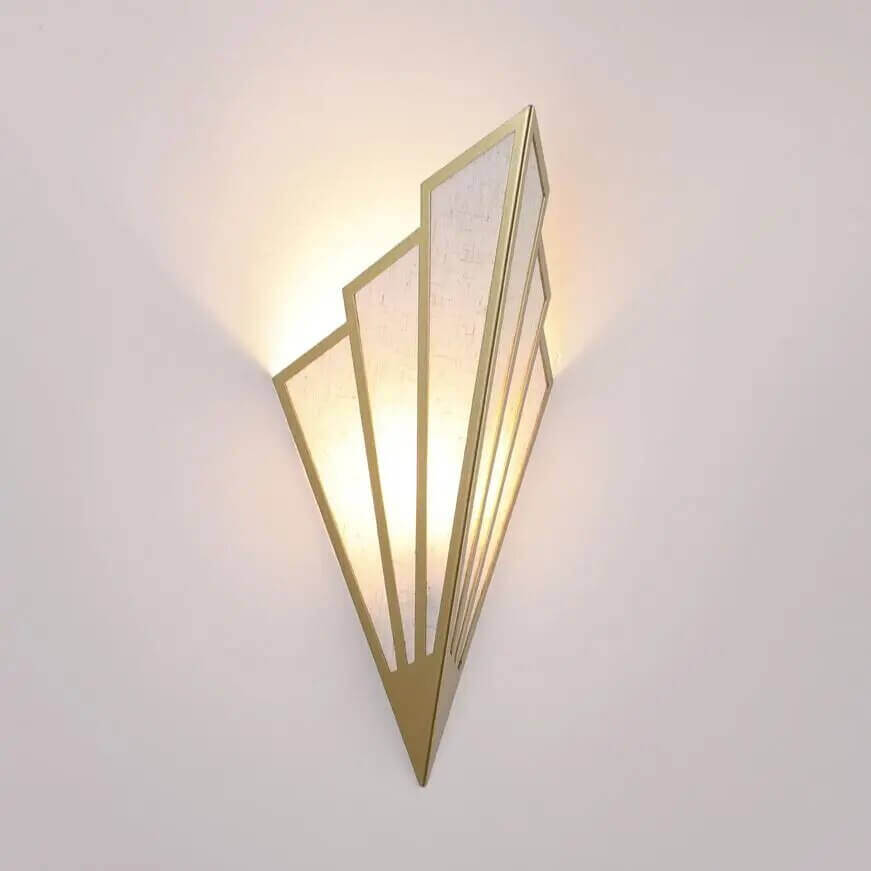 Fan-vormige Art Deco wandlamp