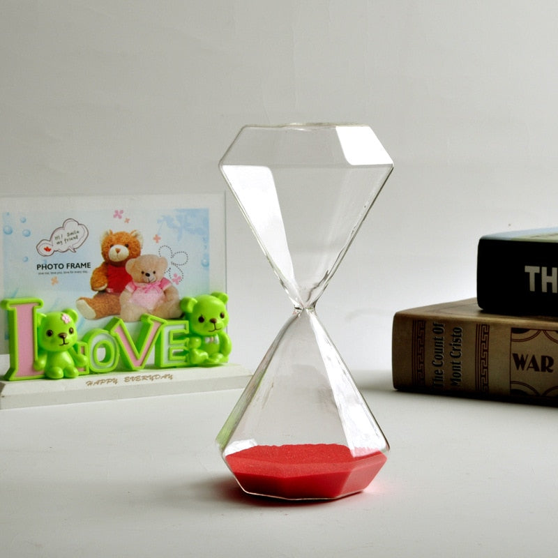 5–60 Minuten diamanten zandloper, zandloper, zandloper, kinder cadeau, zandloper, huisdecoratie, beschikbaar in meerdere kleur opties