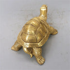 Brass Feng Shui Schildpad Standbeeld Gelukkige Dier Sculptuur voor Duurzaamheid Thuis Kantoor Decoratie Beeldje Cadeau Studie Ornament