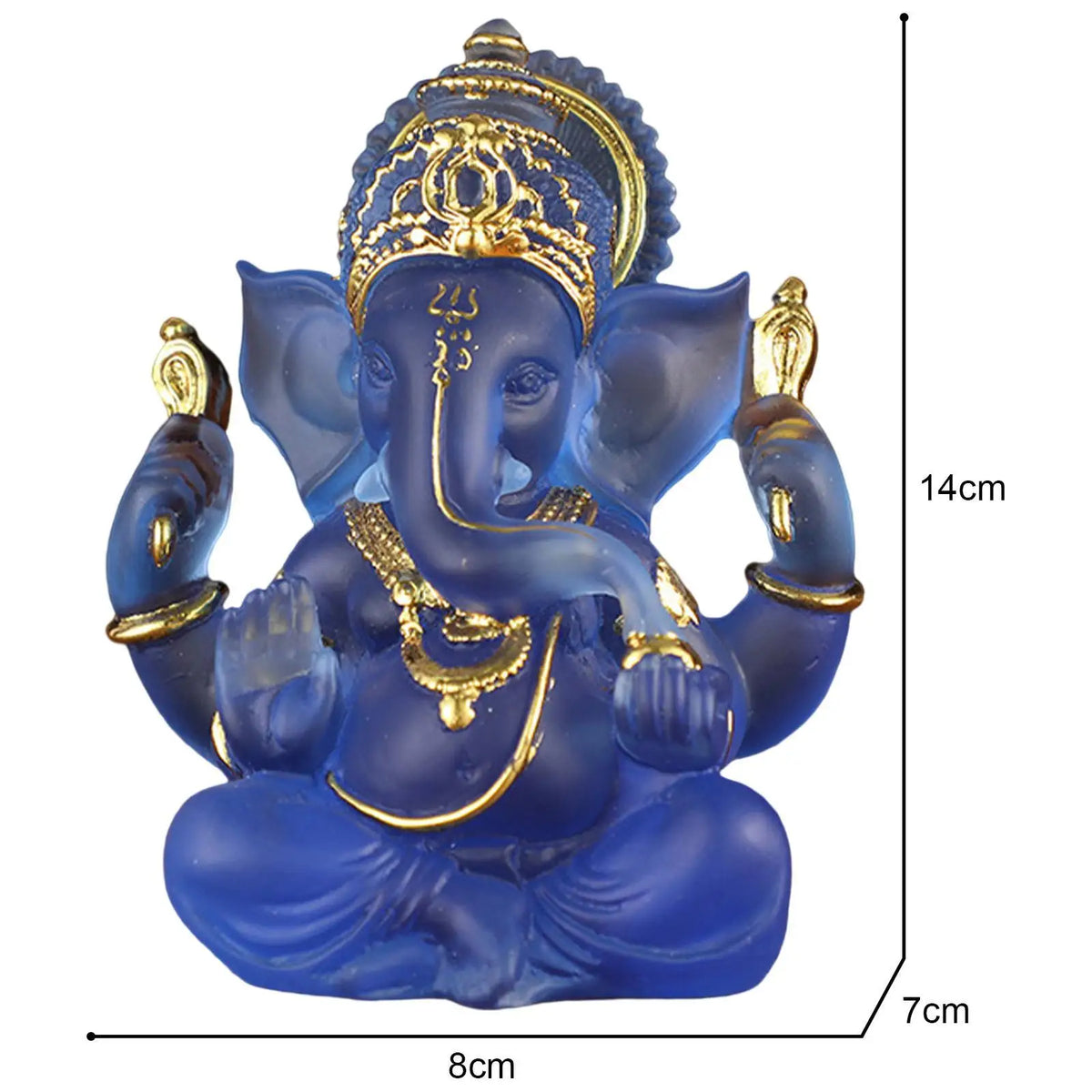 Zeldzaam gekleurde semi-transparante Ganesh beelden voor geluk in uw huis