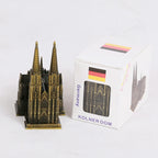 Kölner Dom Model Metaal Antiek Brons Duitsland Kölner Dom Gebouw Figuren Wereldberoemde Bezienswaardigheid Architectuur Decoratie