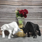 YuryFvna Moderne Geometrische Stier Standbeeld, Ornament, Café, Stier Sculpturen, Dierfiguren, Abstracte Hotel Thuisdecoratie