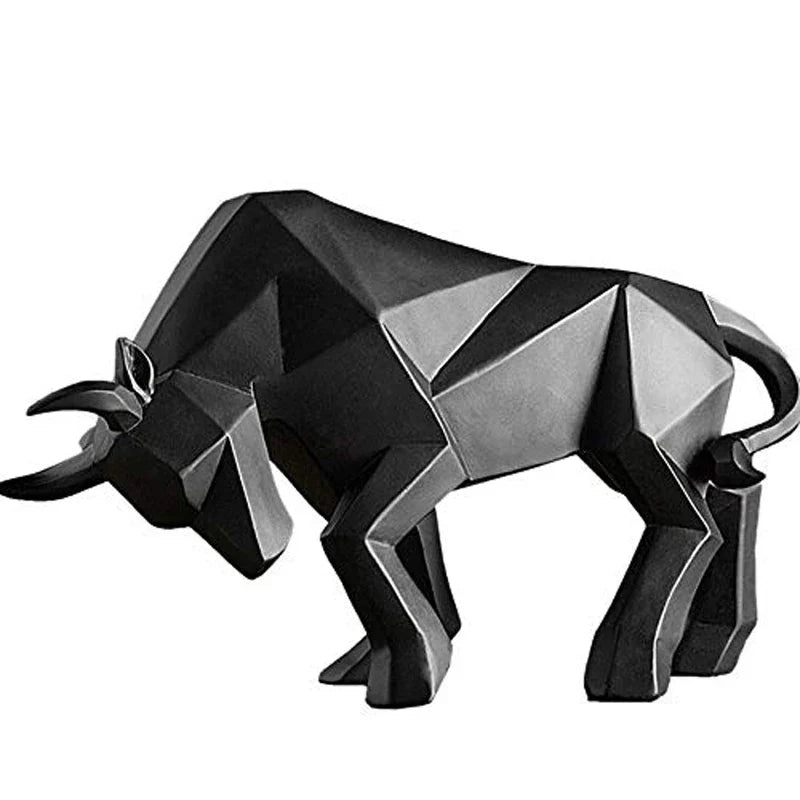 YuryFvna Moderne Geometrische Stier Standbeeld, Ornament, Café, Stier Sculpturen, Dier Figuren, Abstracte Hotel Woondecoratie