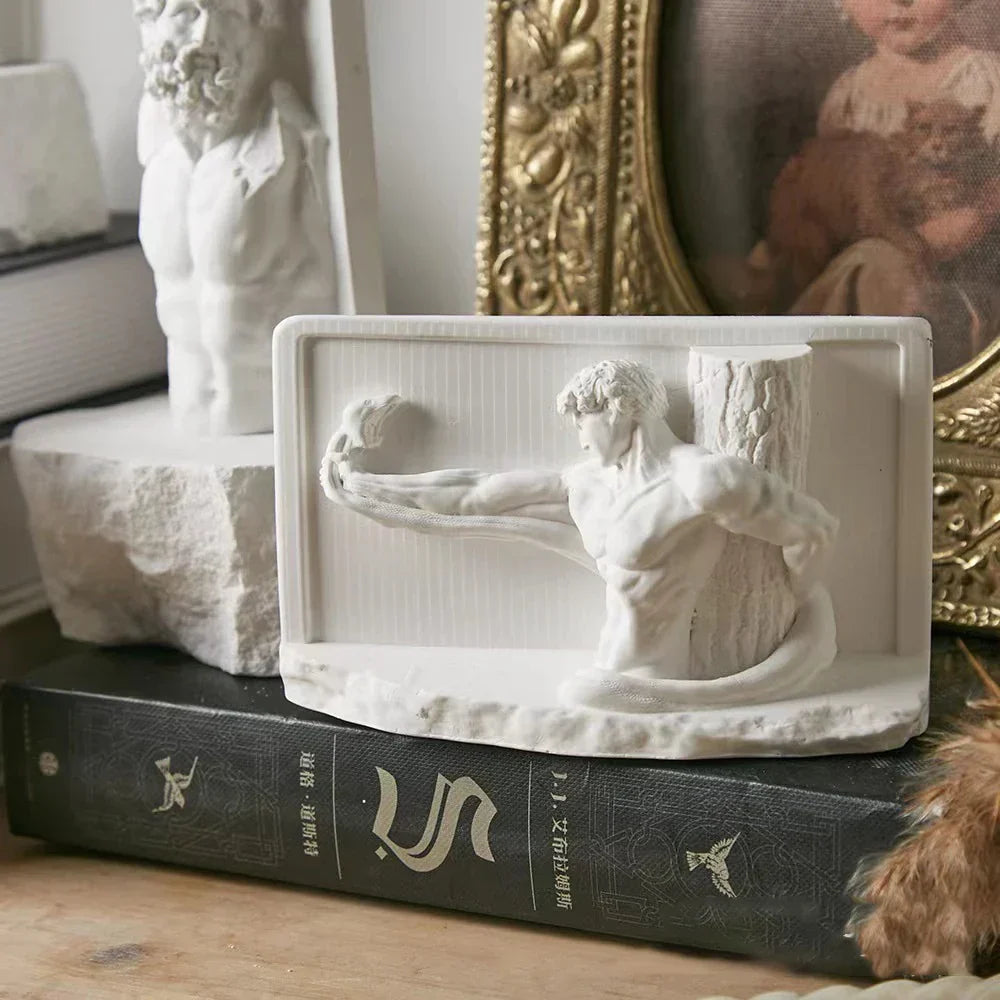 Nordic INS Stijl Karakter Gips Standbeeld DIY Geschilderde Schets Fotografie Props Tafel Decoraties Thuis Kunst Gips Decoratie