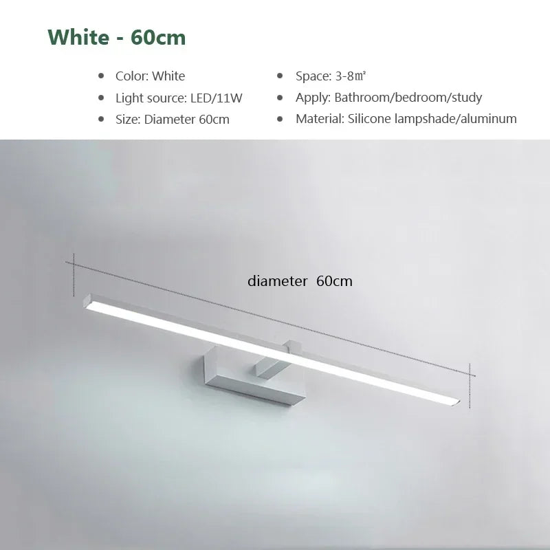 Moderne Gouden LED Wandlamp – Badkamer Spiegel Licht met Touch Schakelaar voor Slaapkamer, Woonkamer en Make-up Verlichting | Avosian