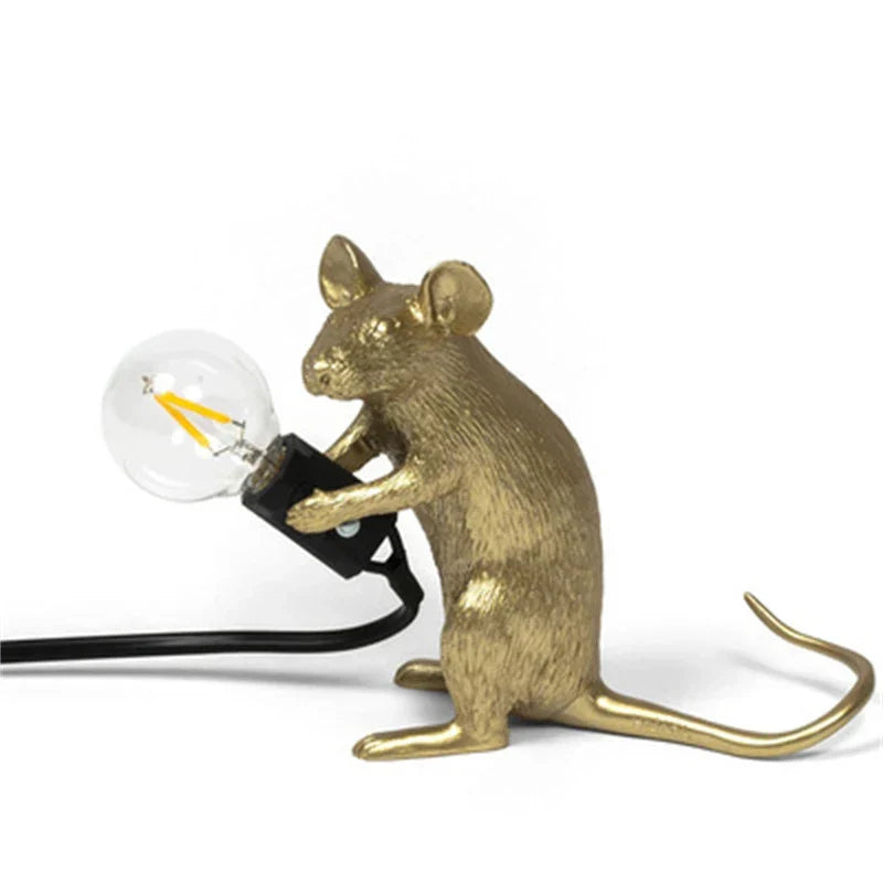 Moderne LED Tier Tafellampen: Harz Rat, Kat en Eekhoorn Nachtlampen
