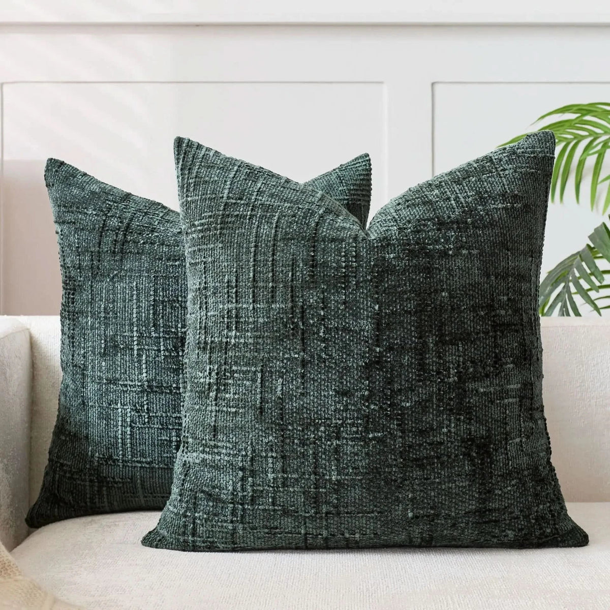 Chenille Kussenhoes Bamboe Structuur Effen Kleur