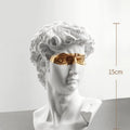 Standbeelden voor decoratie, 15 cm, David, salontafel, woningdecoratie, ornamenten, buste van een kamer gemaakt van gips, witte hars, decoratieve kunstsculptuur