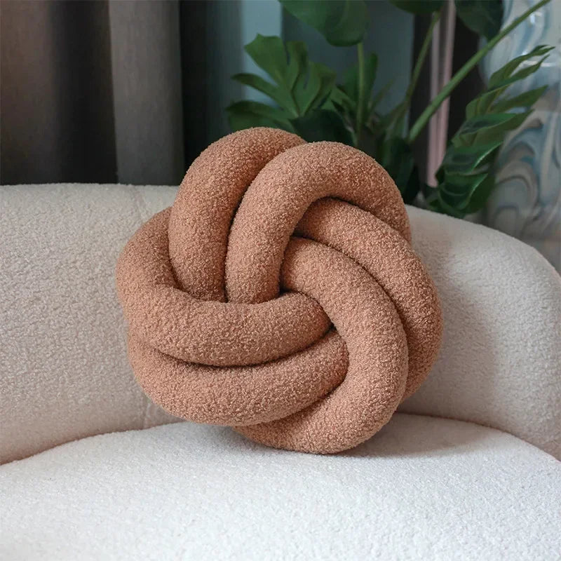 Nordic Cotton Boucle Knoop Kussen | Avosian