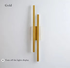 Moderne LED Wandlamp: Zwart/Gouden Acryl Kamerversiering Lamp